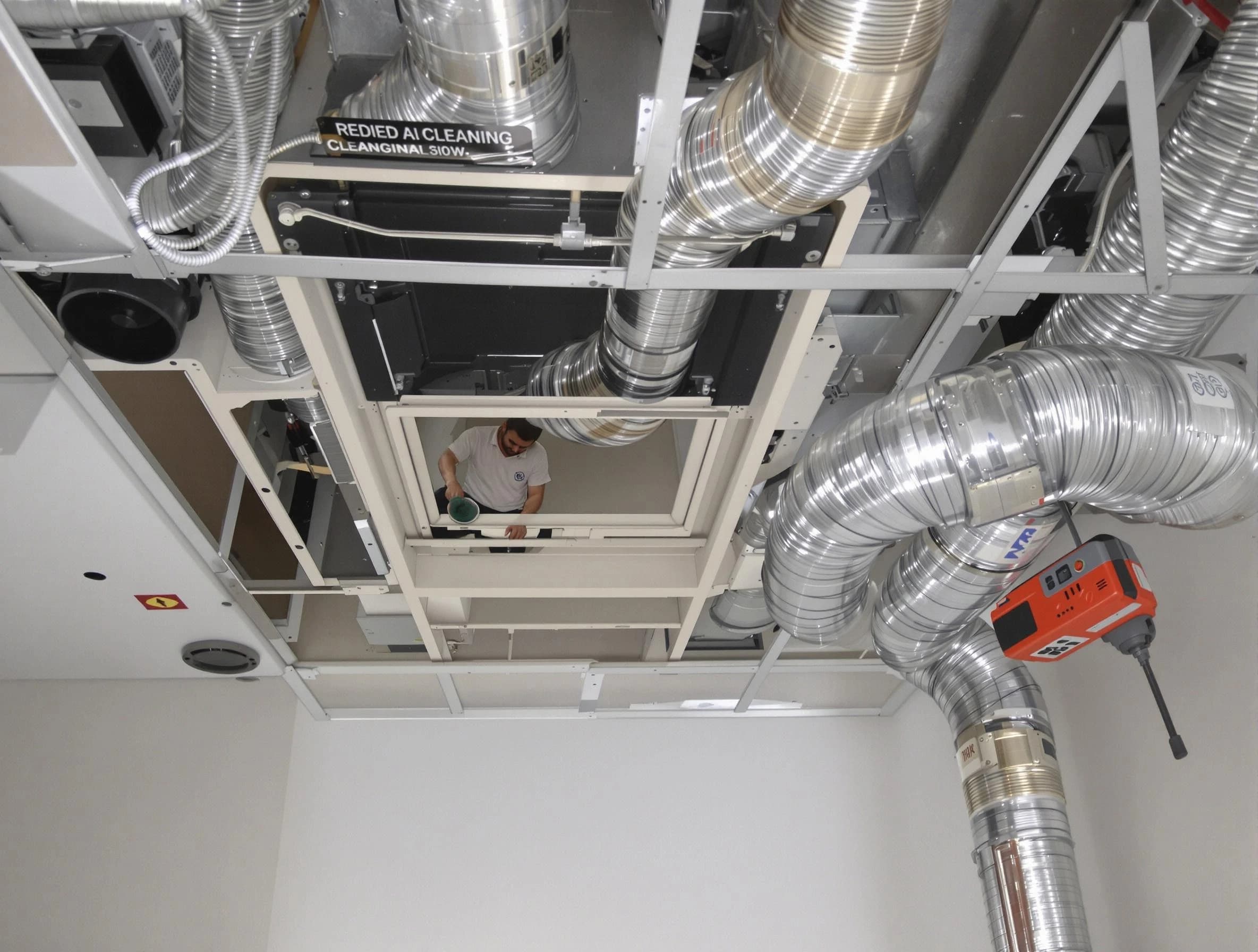 Woods Cross Air Duct Cleaning technician performing detailed central duct system cleaning in Woods Cross
