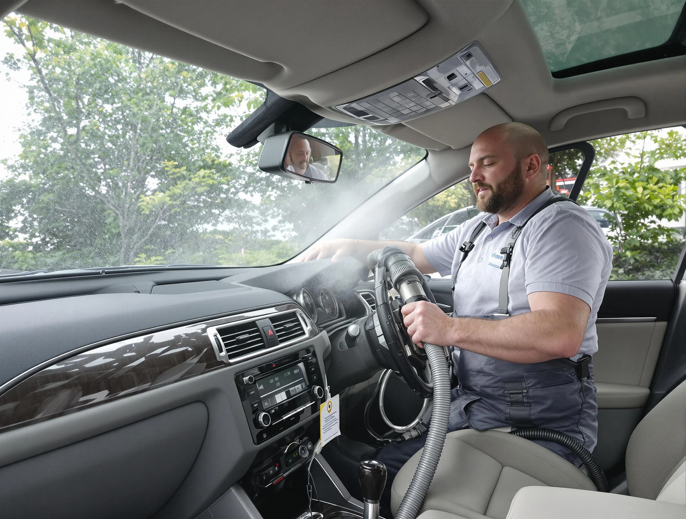 Woods Cross Air Duct Cleaning specialist performing professional car duct cleaning in Woods Cross