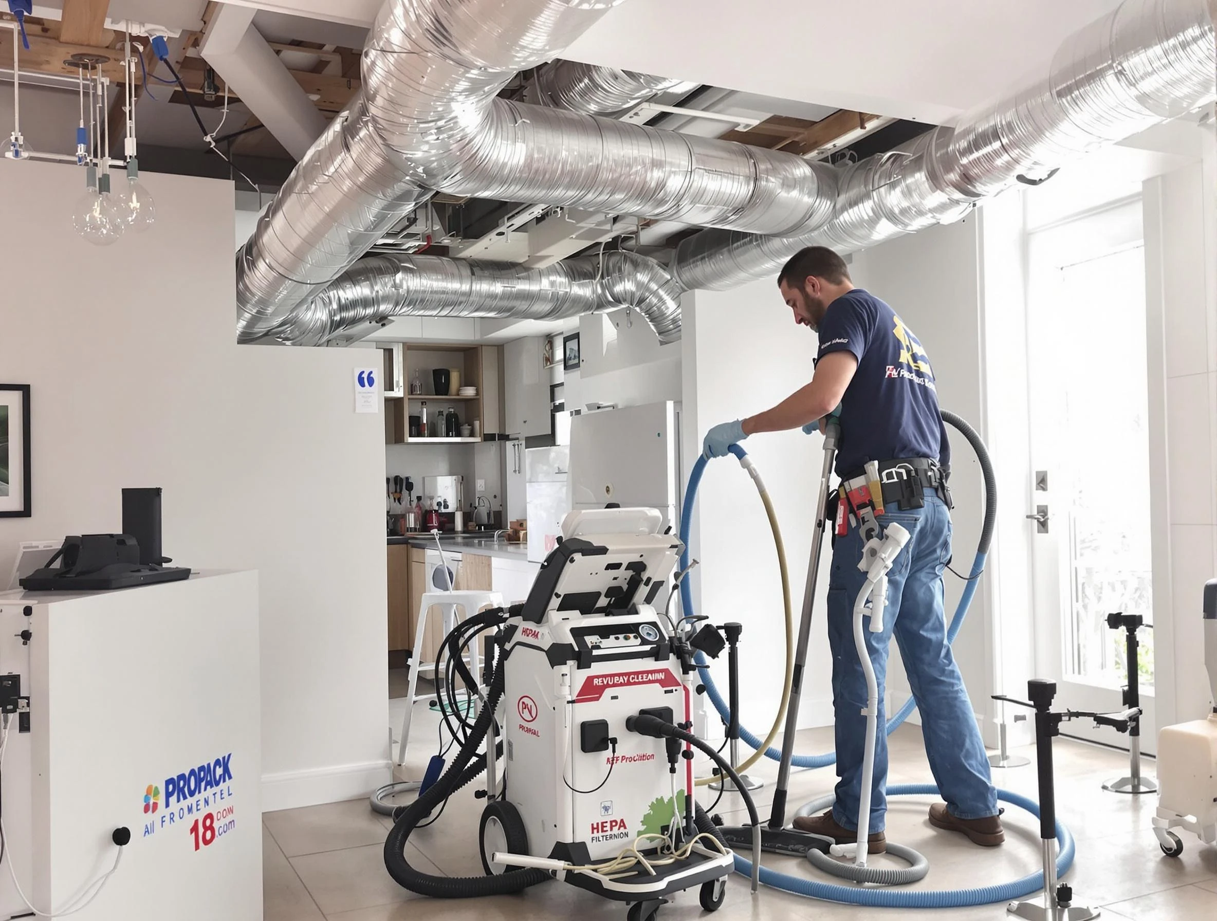 Woods Cross Air Duct Cleaning technician performing advanced pure duct cleaning with specialized equipment in Woods Cross