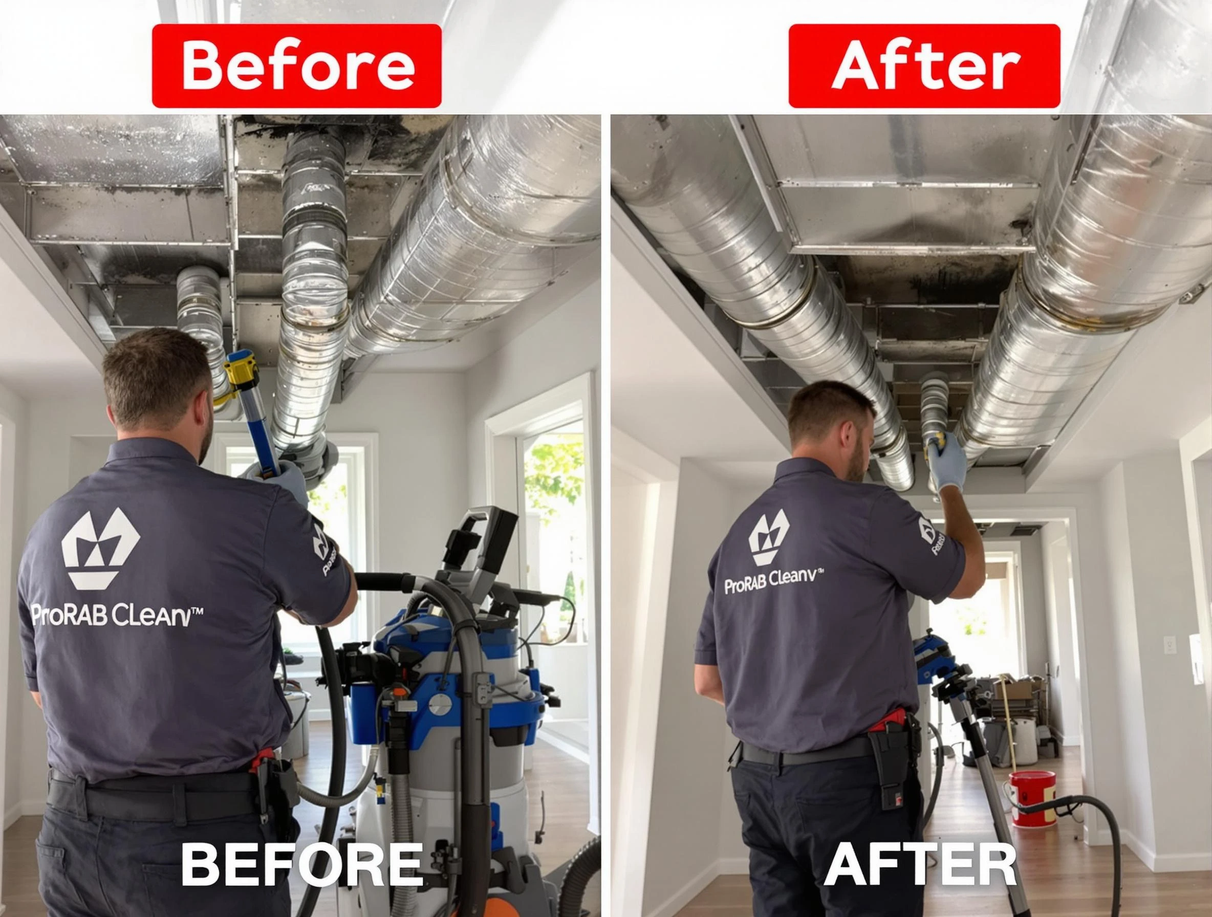 Woods Cross Air Duct Cleaning expert performing thorough residential duct cleaning in a Woods Cross home